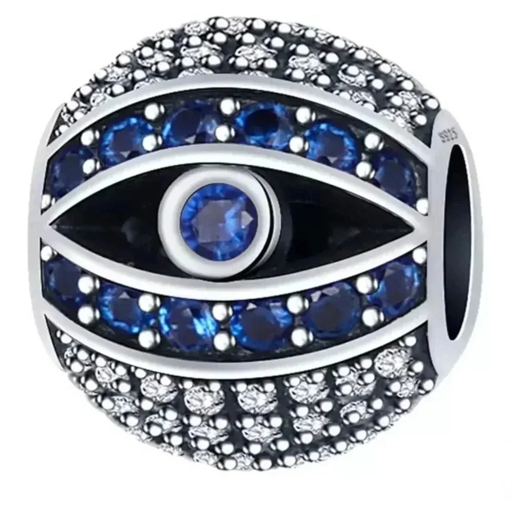 S925 Stamped Sterling Silver Evil Eye Charm